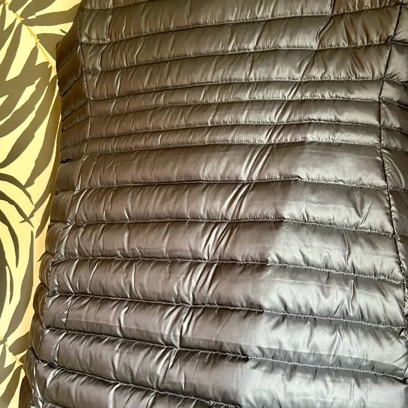 Women’s Lands End Long Tunic Vest Slate Blue Gray Titanium Down - Picture 4 of 7